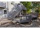 Backyard view showcasing a wooden deck at 607 Branding Iron Ln, Castle Rock, CO 80104