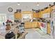 Kitchen with wood cabinets, stainless steel appliances and a window overlooking the backyard at 607 Branding Iron Ln, Castle Rock, CO 80104