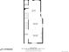 Floor plan of the first floor showing the living room, dining area, and kitchen at 249 S Lincoln St, Denver, CO 80209