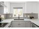 Kitchen view showcasing white quartz countertops, and a modern sink with stylish fixtures, plus large window at 1755 Ingalls St, Lakewood, CO 80214