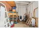 View of the outdoor storage space, with stacked pallets and equipment inside at 6086 W Arizona Ave, Lakewood, CO 80232
