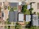 Bird's eye view features well-maintained homes with backyard patios and lush landscaping at 3914 Osage St, Denver, CO 80211