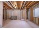 Unfinished basement with exposed beams and utilities provides a blank canvas for customization at 13846 Harrison Dr, Thornton, CO 80602