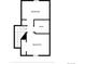 Second floor plan showcasing two bedrooms and a bathroom at 800 S Krameria St, Denver, CO 80224