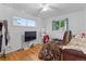 Bedroom with a large window, desk area, and stylish decor at 690 W 1St Ave, Broomfield, CO 80020