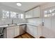 Updated kitchen featuring new stainless appliances, white cabinets, and marble countertops at 1525 Roslyn St, Denver, CO 80220