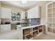 Office space with granite counter, vaulted ceiling, and built-in cabinets at 5309 Mining Camp Trl, Parker, CO 80134