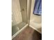 Tiled shower with glass door features attractive tile work and modern fixtures at 6585 W 84Th Way # 109, Arvada, CO 80003