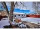 Cozy backyard patio with fire pit and seating area at 3311 S Logan St, Englewood, CO 80113