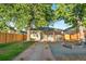 Cozy backyard featuring a fire pit and covered patio, perfect for outdoor relaxation and entertainment at 3541 Eudora St, Denver, CO 80207