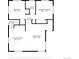Floor plan illustrating the layout of the entry, bedrooms, bathroom, eat-in kitchen, and living room at 3541 Eudora St, Denver, CO 80207