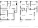 Two floor plans showing dimensions of both floors, each with bedrooms, bathrooms, kitchens, recreation and living areas at 3541 Eudora St, Denver, CO 80207