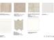 Image displaying the various finish selections for the home, including flooring, countertops, and backsplash at 7267 Prairie Sage Pl, Littleton, CO 80125