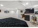 Finished basement with space for entertaining and recreation at 5845 W Portland Dr, Littleton, CO 80128