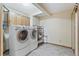 Laundry room with washer, dryer, and storage at 1916 S Logan St, Denver, CO 80210