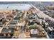 Beautiful aerial view of the neighborhood with Sloans Lake and Edgewater Market in the background at 2515 Zenobia St, Denver, CO 80212