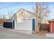 Spacious detached two car garage with white garage door at 2515 Zenobia St, Denver, CO 80212