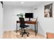 Home office featuring desk, computer, and modern decor at 2515 Zenobia St, Denver, CO 80212