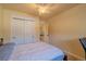 Bedroom features a ceiling fan, closet and a neutral color scheme at 430 Long View Ct, Longmont, CO 80501