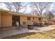 Stamped concrete patio with outdoor seating and dining at 430 Long View Ct, Longmont, CO 80501