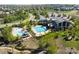 Aerial view of community pool, clubhouse, and landscape at 3705 Yale Dr, Broomfield, CO 80023