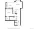 Detailed floor plan showcasing the layout of the living room, kitchen, bedroom, and bathroom at 1700 Bassett St # 609, Denver, CO 80202
