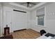 Office/bedroom with a ceiling fan and a murphy bed at 482 S Logan St, Denver, CO 80209