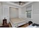 Bedroom with murphy bed and overhead lighting at 482 S Logan St, Denver, CO 80209