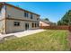 A lush backyard featuring a lawn and patio, perfect for outdoor activities at 5572 Kalispell St, Denver, CO 80239
