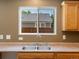 Kitchen sink featuring dual basin and a garden window view at 5572 Kalispell St, Denver, CO 80239
