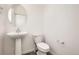 Stylish half-bathroom with modern sink and toilet in a clean, bright space at 2138 S Haleyville Way, Aurora, CO 80018