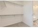 Spacious walk-in closet provides ample storage with carpeted floor and two racks for hanging clothes at 2138 S Haleyville Way, Aurora, CO 80018