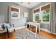 Home office area with natural light, hardwood floors, and neutral paint at 2232 S Ogden St, Denver, CO 80210