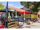 Charming outdoor seating area at Stella's Coffee Haus at 2232 S Ogden St, Denver, CO 80210