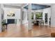 Dining room with chandelier lighting and backyard views at 6123 Buffalo Run, Littleton, CO 80125