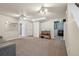 This finished basement features carpeting, neutral walls and access to the laundry room at 3285 W 11Th Avenue Ct, Broomfield, CO 80020