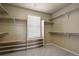 Bright walk-in closet featuring shelves and a window at 3495 Amber Sun Cir, Castle Rock, CO 80108