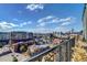 Enjoy breathtaking city views from this balcony, perfect for relaxing or entertaining guests at 925 N Lincoln St # 14C, Denver, CO 80203