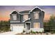 Charming two-story home showcasing modern architectural design and a well-manicured front yard at 4261 Ridgewalk Pt, Castle Rock, CO 80108