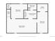 Basement floor plan displaying the layout of the Gathering room, bathroom, laundry room and bedrooms at 3308 E 118Th Way, Thornton, CO 80233