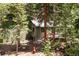 Charming exterior view of a home nestled amongst lush trees with a quaint deck at 446 Blue River Rd, Breckenridge, CO 80424