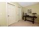 Hallway with storage and a decorative table, providing functionality and style to the home's interior at 446 Blue River Rd, Breckenridge, CO 80424