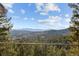 Expansive mountain view from balcony of this residence at 6530 Ridgeview Dr, Morrison, CO 80465