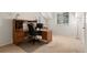 Home office space with a built-in desk, ample storage, and natural light, perfect for working from home at 6530 Ridgeview Dr, Morrison, CO 80465
