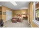 Comfortable bedroom with rustic accents, a chest, and a cozy country charm at 20957 Horse Bit Way, Morrison, CO 80465