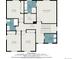 Upstairs floor plan showcasing bedrooms, bathrooms, walk-in closet, hall, and laundry room at 5367 Spring Ridge Trl, Castle Rock, CO 80104