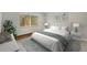 Cozy bedroom featuring a queen-sized bed, with soft decor and natural light at 1144 N Ogden St # 304, Denver, CO 80218