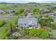 Beautiful aerial view of the home's backyard oasis, featuring a swim spa and covered patio at 5608 Raintree Dr, Parker, CO 80134