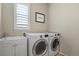 Functional laundry room with modern appliances, sink, and storage space at 4205 E Iliff Ave # 5, Denver, CO 80222