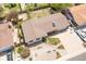 Overhead view showcasing the house, driveway, and surrounding landscaped grounds at 330 Johnson Dr, Castle Rock, CO 80104